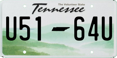 TN license plate U5164U