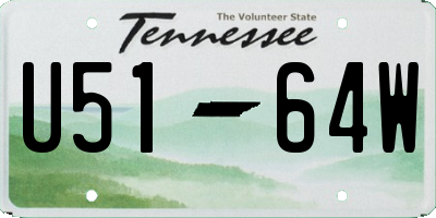 TN license plate U5164W