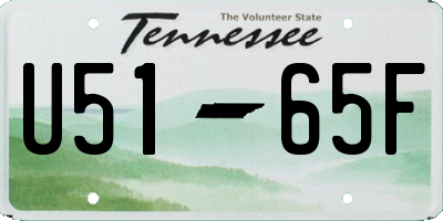 TN license plate U5165F