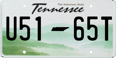 TN license plate U5165T