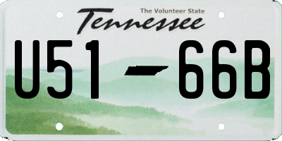TN license plate U5166B