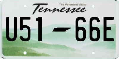 TN license plate U5166E