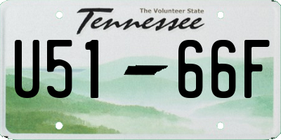 TN license plate U5166F