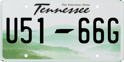TN license plate U5166G