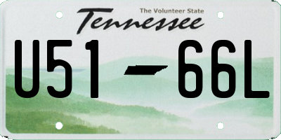 TN license plate U5166L