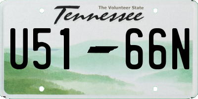 TN license plate U5166N