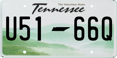 TN license plate U5166Q