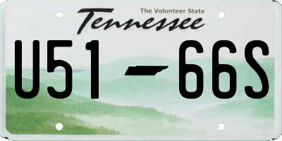TN license plate U5166S
