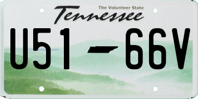 TN license plate U5166V