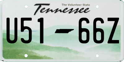 TN license plate U5166Z