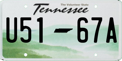 TN license plate U5167A