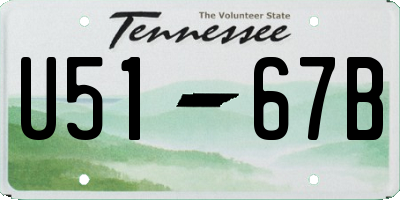 TN license plate U5167B