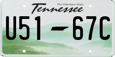 TN license plate U5167C