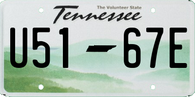 TN license plate U5167E