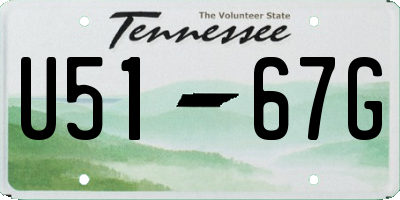 TN license plate U5167G