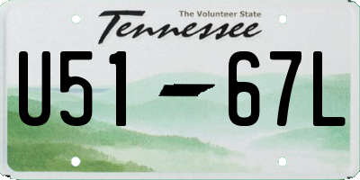 TN license plate U5167L