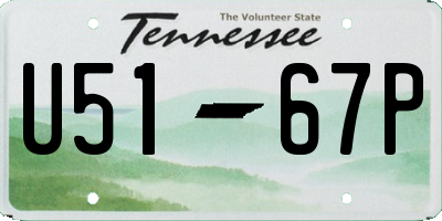 TN license plate U5167P