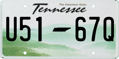 TN license plate U5167Q