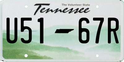 TN license plate U5167R