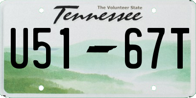 TN license plate U5167T
