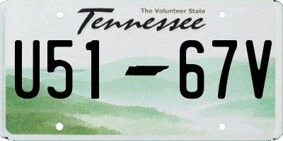 TN license plate U5167V