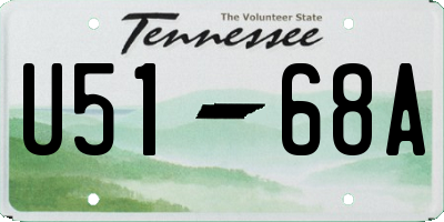 TN license plate U5168A