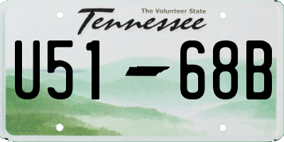 TN license plate U5168B