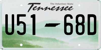 TN license plate U5168D