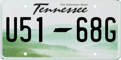 TN license plate U5168G