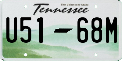 TN license plate U5168M