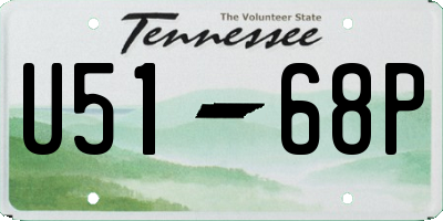 TN license plate U5168P