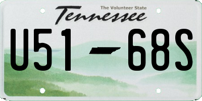 TN license plate U5168S