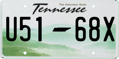 TN license plate U5168X