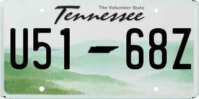 TN license plate U5168Z