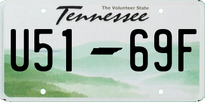 TN license plate U5169F