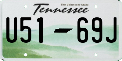 TN license plate U5169J