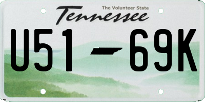 TN license plate U5169K