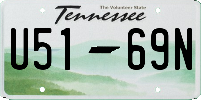 TN license plate U5169N