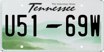 TN license plate U5169W