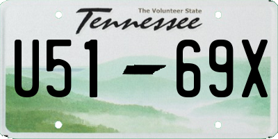 TN license plate U5169X