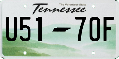 TN license plate U5170F