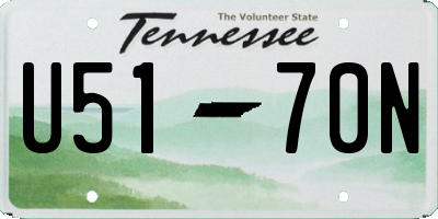 TN license plate U5170N
