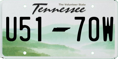 TN license plate U5170W