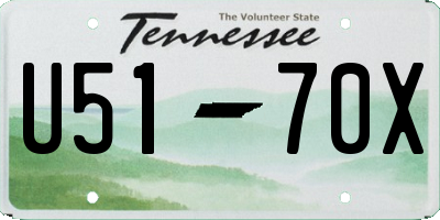 TN license plate U5170X