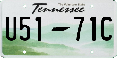 TN license plate U5171C