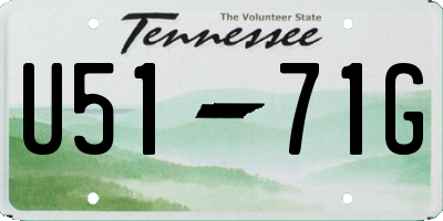 TN license plate U5171G
