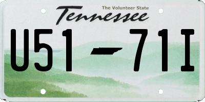 TN license plate U5171I