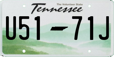 TN license plate U5171J
