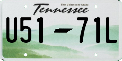 TN license plate U5171L