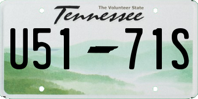 TN license plate U5171S